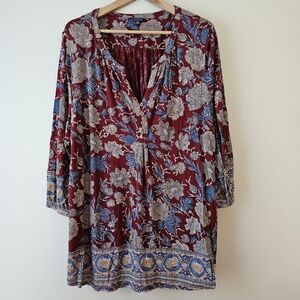 Lucky Brand Paisley Knit Shirt